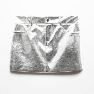 Trending silver skirt